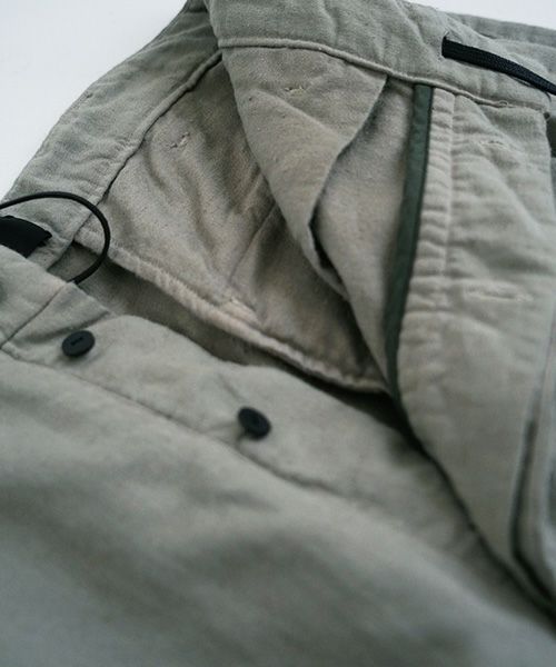 VU.ヴウ.dyed tapered pants vu-a22-p08[GREEN GRAY]:s_