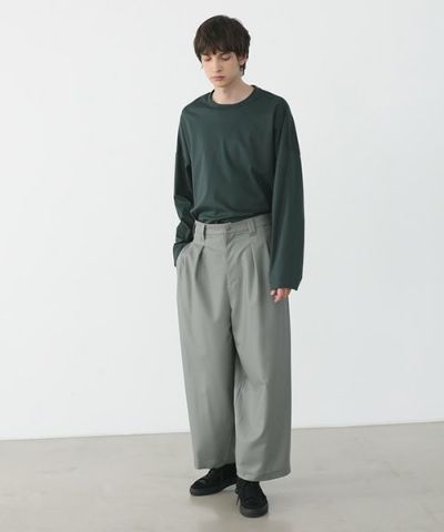 VU.ヴウ.knee wide pants vu-a22-p10[GREEN GRAY]_