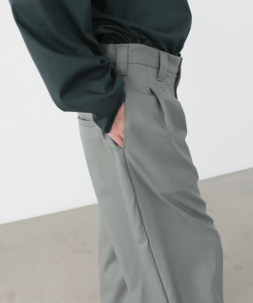 VU.ヴウ.knee wide pants vu-a22-p10[GREEN GRAY]_