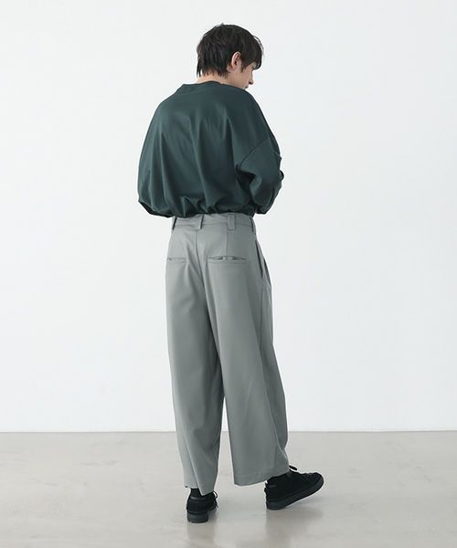 VU.ヴウ.knee wide pants vu-a22-p10[GREEN GRAY]_