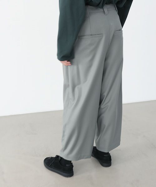 VU.ヴウ.knee wide pants vu-a22-p10[GREEN GRAY]_