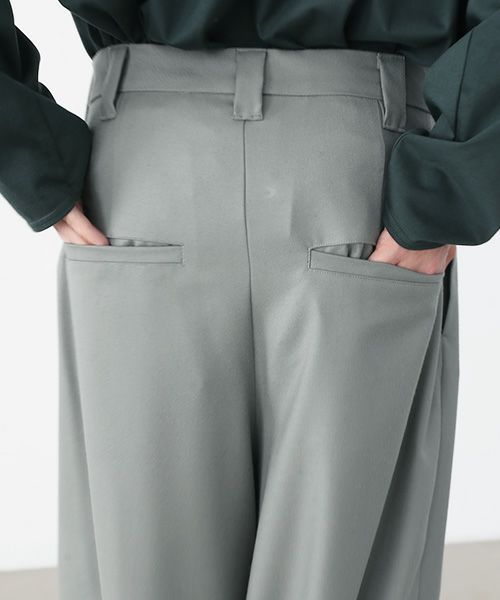 VU.ヴウ.knee wide pants vu-a22-p10[GREEN GRAY]_