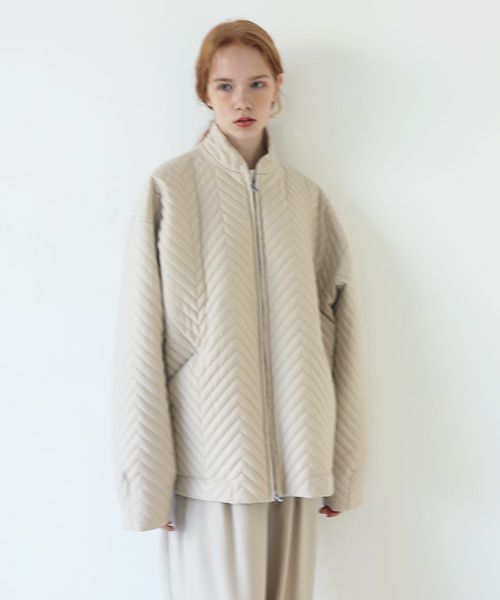 VU.ヴウ.zigzag stand collar bluson vu-a22-b12[OFF WHITE]_