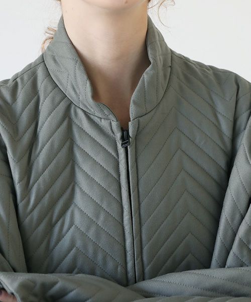 VU.ヴウ.zigzag stand collar bluson vu-a22-b12[GREEN GRAY]_