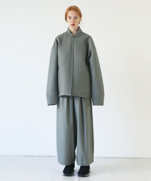 VU.ヴウ.zigzag stand collar bluson vu-a22-b12[GREEN GRAY]_