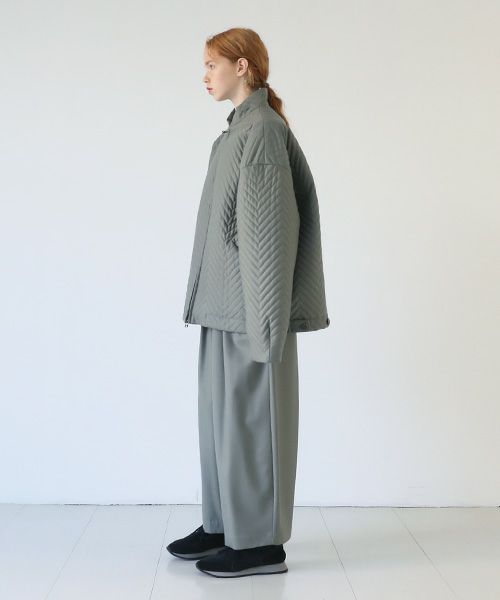 VU.ヴウ.zigzag stand collar bluson vu-a22-b12[GREEN GRAY]_