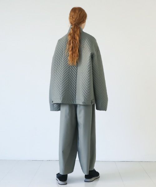 VU.ヴウ.zigzag stand collar bluson vu-a22-b12[GREEN GRAY]_