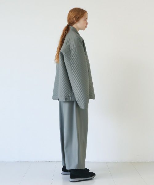 VU.ヴウ.zigzag stand collar bluson vu-a22-b12[GREEN GRAY]_