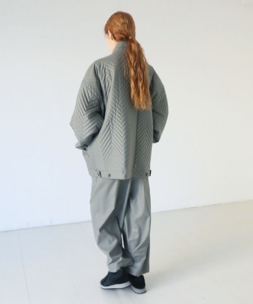 VU.ヴウ.zigzag stand collar bluson vu-a22-b12[GREEN GRAY]_