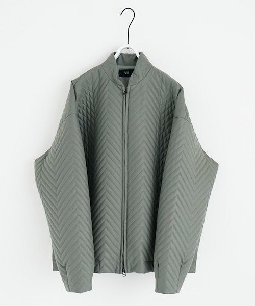 VU.ヴウ.zigzag stand collar bluson vu-a22-b12[GREEN GRAY]_