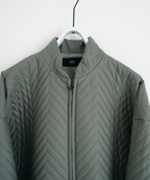 VU.ヴウ.zigzag stand collar bluson vu-a22-b12[GREEN GRAY]_