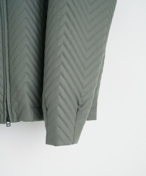 VU.ヴウ.zigzag stand collar bluson vu-a22-b12[GREEN GRAY]_