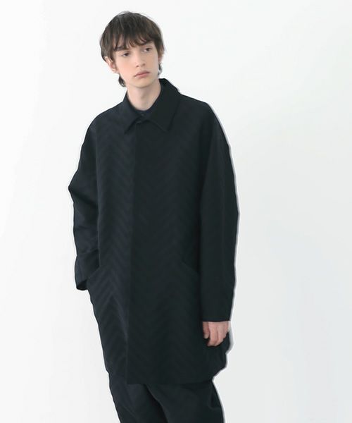 VU.ヴウ.zigzag sten collar coat vu-a22-c14[BLACK]