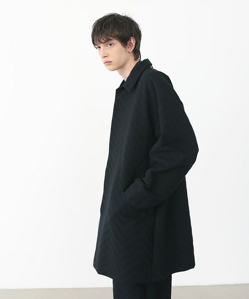 VU.ヴウ.zigzag sten collar coat vu-a22-c14[BLACK]