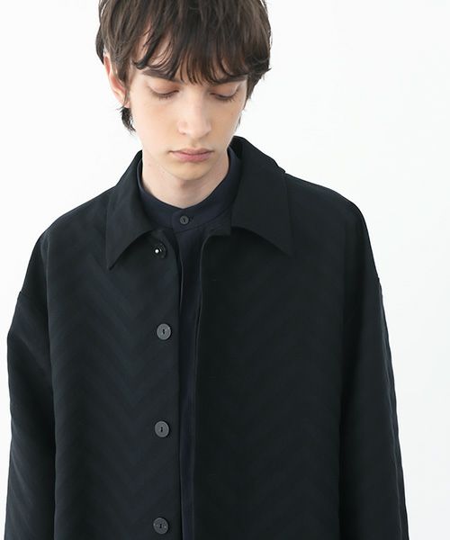 VU.ヴウ.zigzag sten collar coat vu-a22-c14[BLACK]