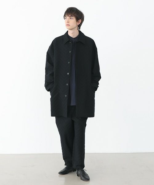 VU.ヴウ.zigzag sten collar coat vu-a22-c14[BLACK]