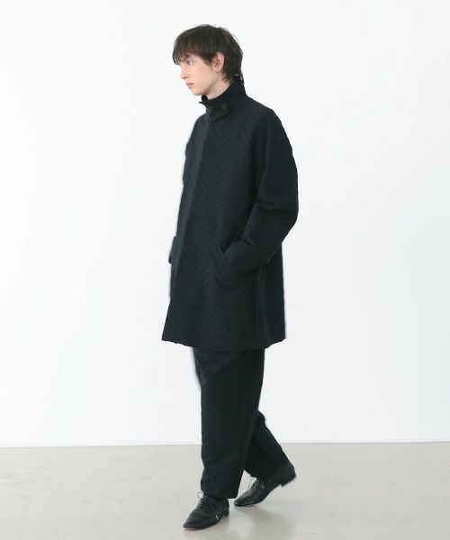 VU.ヴウ.zigzag sten collar coat vu-a22-c14[BLACK]