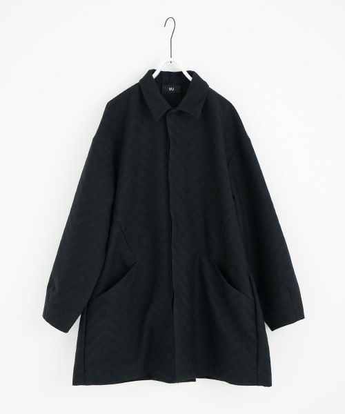 VU.ヴウ.zigzag sten collar coat vu-a22-c14[BLACK]