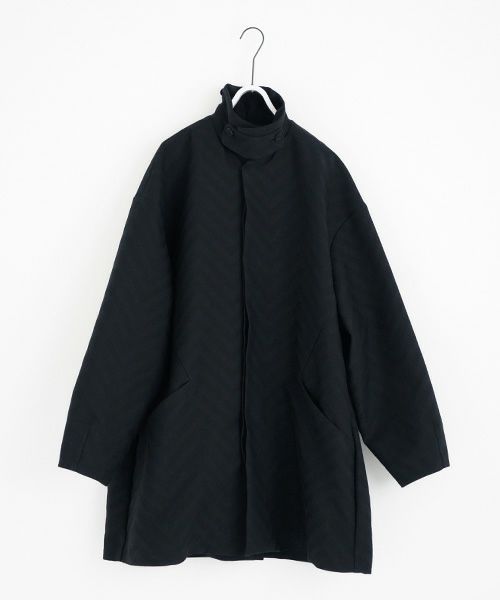 VU.ヴウ.zigzag sten collar coat vu-a22-c14[BLACK]