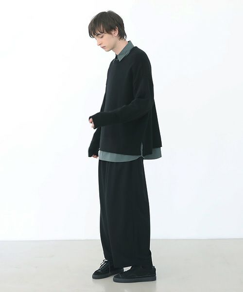 VU.ヴウ.cashmere crew neck knit vu-a22-k16[BLACK]:s_