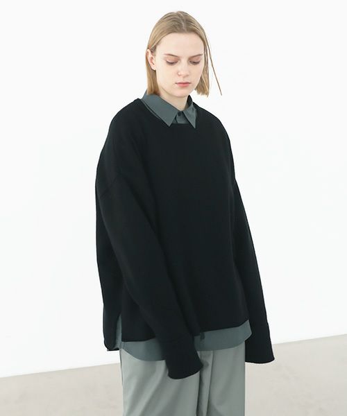 VU.ヴウ.cashmere crew neck knit vu-a22-k16[BLACK]:s_