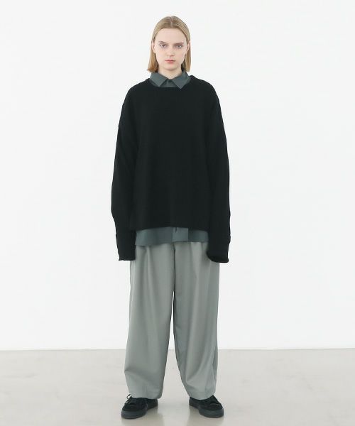 VU.ヴウ.cashmere crew neck knit vu-a22-k16[BLACK]:s_