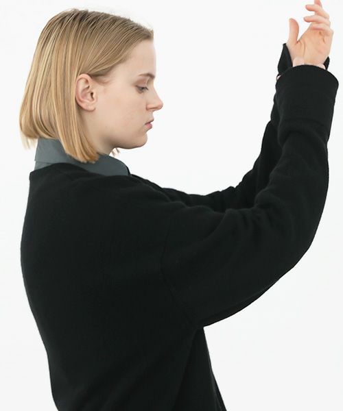 VU.ヴウ.cashmere crew neck knit vu-a22-k16[BLACK]:s_