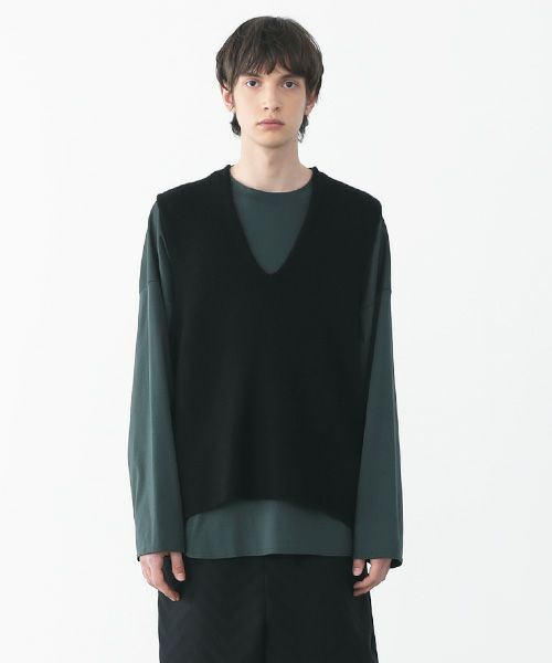 VU.ヴウ.cashmere knit vest vu-a22-k17[BLACK]_