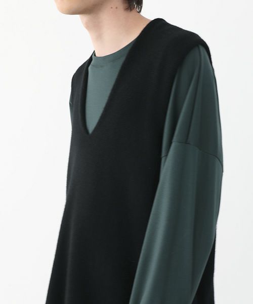 VU.ヴウ.cashmere knit vest vu-a22-k17[BLACK]_