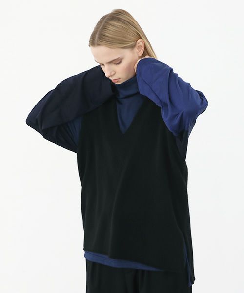 VU.ヴウ.cashmere knit vest vu-a22-k17[BLACK]_