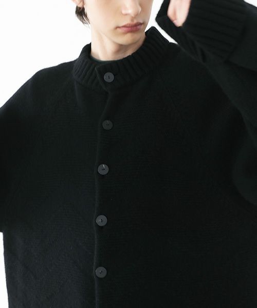 VU ヴウ zigzag knit cardigan vu-a22-k18[BLACK]_