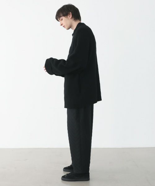 VU ヴウ zigzag knit cardigan vu-a22-k18[BLACK]_