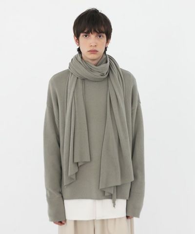 VU.ヴウ.baby cashmere knit stole vu-a22-k19[GREEN GRAY]_