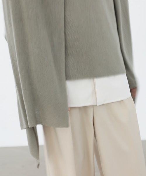 VU.ヴウ.baby cashmere knit stole vu-a22-k19[GREEN GRAY]_