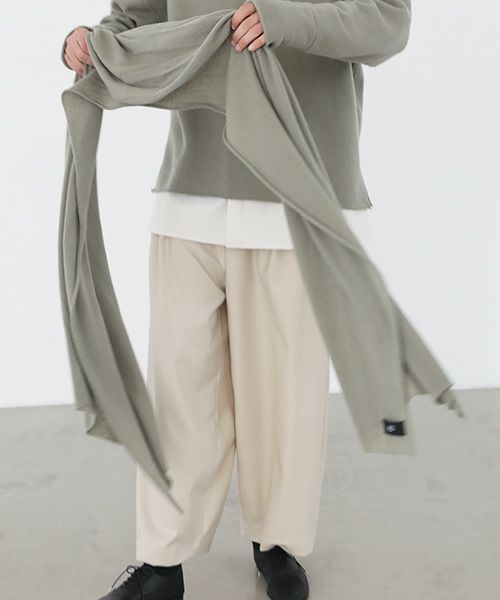 VU.ヴウ.baby cashmere knit stole vu-a22-k19[GREEN GRAY]_