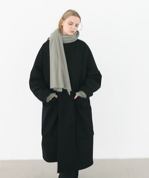 VU.ヴウ.baby cashmere knit stole vu-a22-k19[GREEN GRAY]_