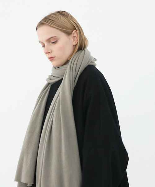VU.ヴウ.baby cashmere knit stole vu-a22-k19[GREEN GRAY]_