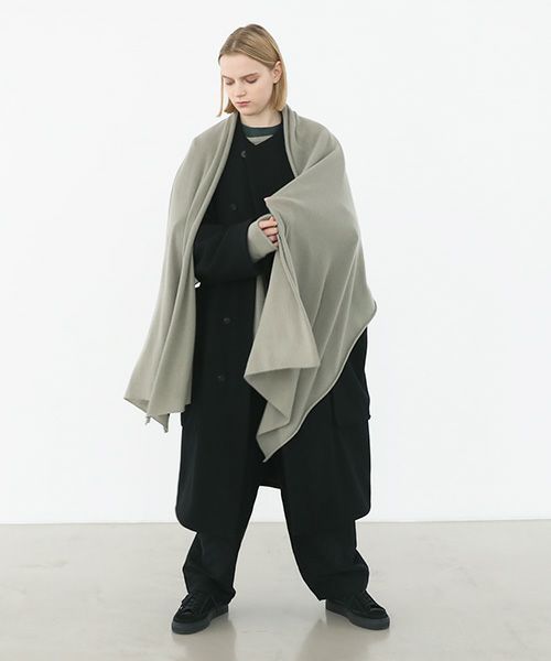 VU.ヴウ.baby cashmere knit stole vu-a22-k19[GREEN GRAY]_
