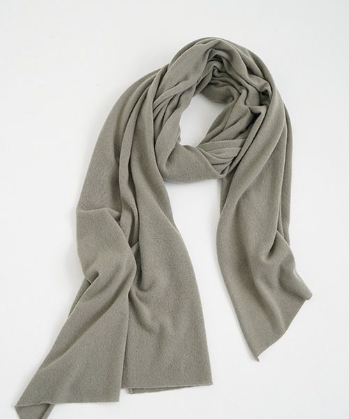 VU.ヴウ.baby cashmere knit stole vu-a22-k19[GREEN GRAY]_