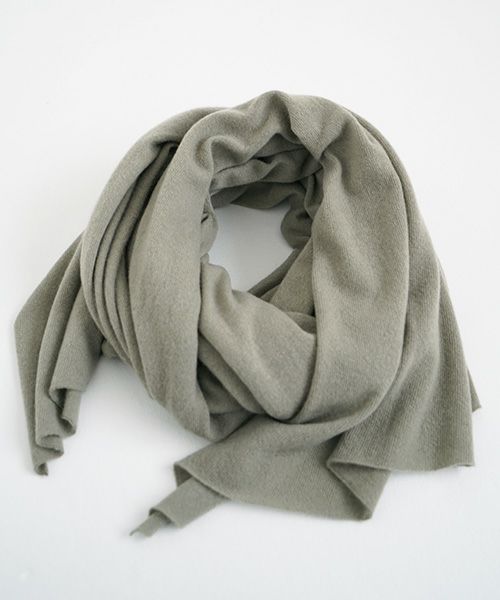VU.ヴウ.baby cashmere knit stole vu-a22-k19[GREEN GRAY]_