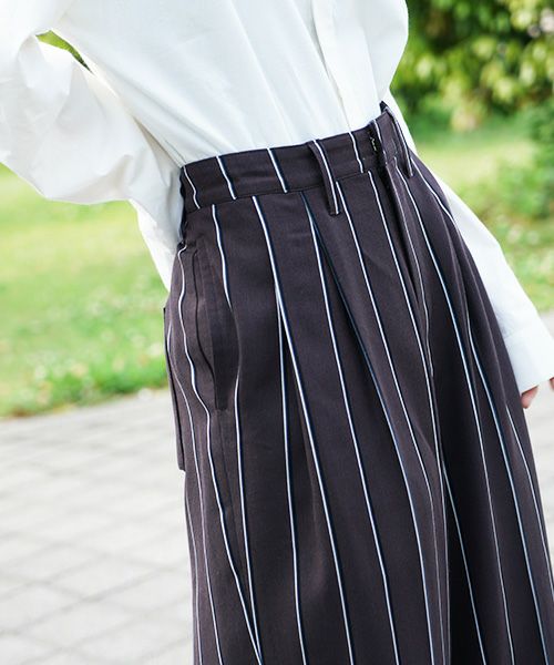 ohta.オオタ.stripe wide pants [pt-34S]