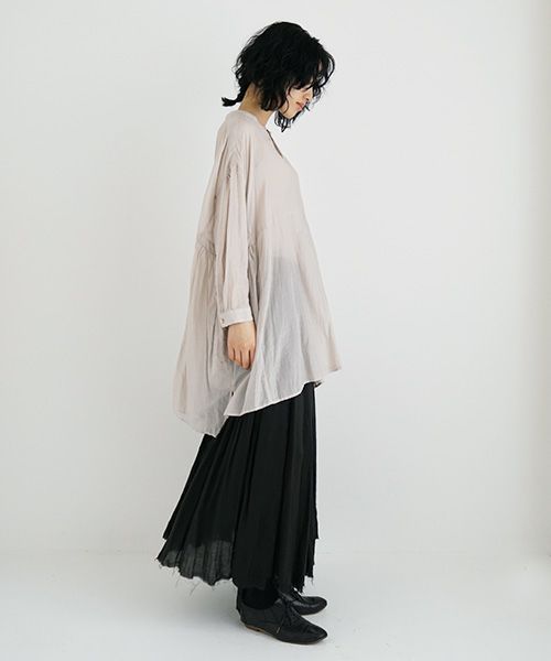 suzuki takayuki.スズキタカユキ.broad blouse [A231-01/ice grey]