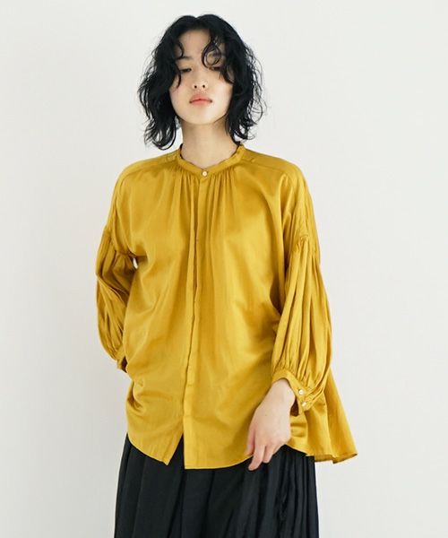 suzuki takayuki.スズキタカユキ.puff-sleeve blouse [T001-12/ginkgo]