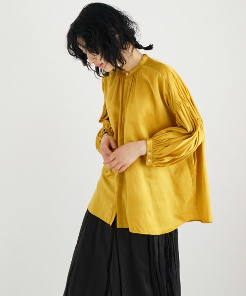 suzuki takayuki.スズキタカユキ.puff-sleeve blouse [T001-12/ginkgo]