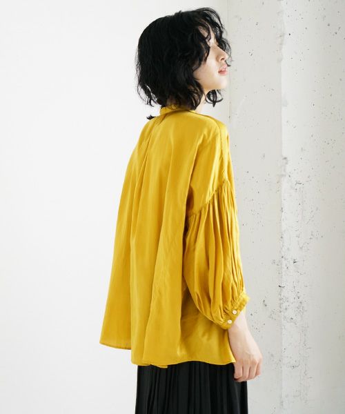 suzuki takayuki.スズキタカユキ.puff-sleeve blouse [T001-12/ginkgo]