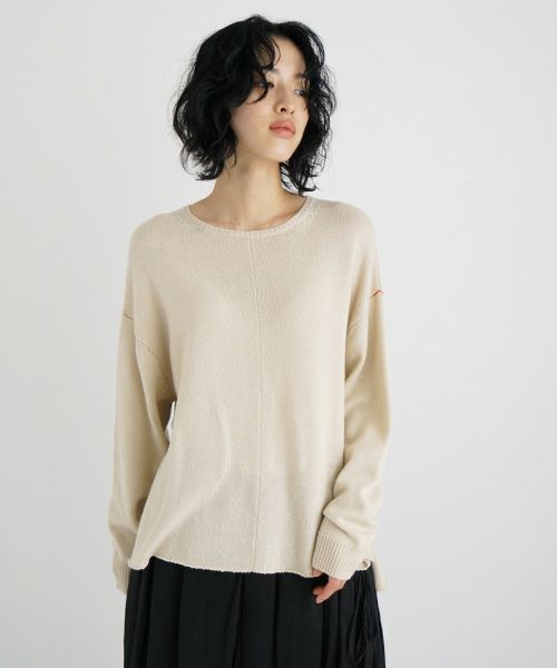suzuki takayuki.スズキタカユキ.knitted pullover [A231-04/nude]