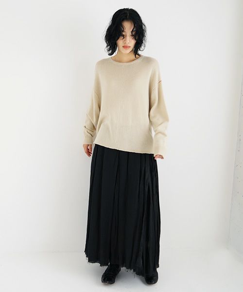 suzuki takayukiスズキタカユキknitted pullover [A231-04/nude]suzuki