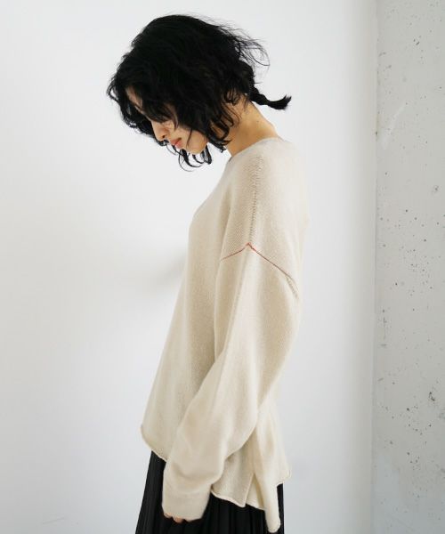 suzuki takayuki.スズキタカユキ.knitted pullover [A231-04/nude]