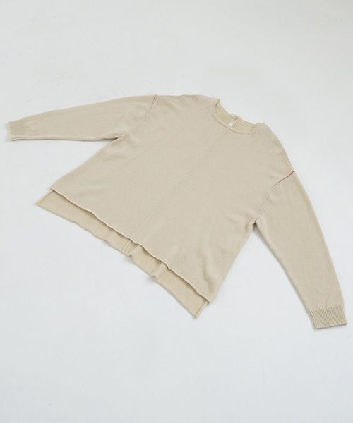 suzuki takayuki.スズキタカユキ.knitted pullover [A231-04/nude]
