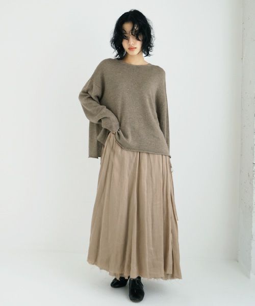 suzuki takayuki.スズキタカユキ.knitted pullover [A231-04/cinnamon]